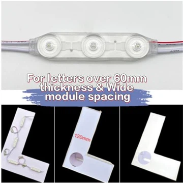 3 LED's 2835 SMD-module 175 graden